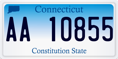 CT license plate AA10855