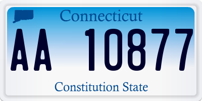 CT license plate AA10877