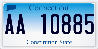 CT license plate AA10885