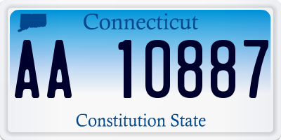 CT license plate AA10887