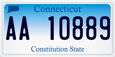 CT license plate AA10889