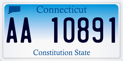 CT license plate AA10891