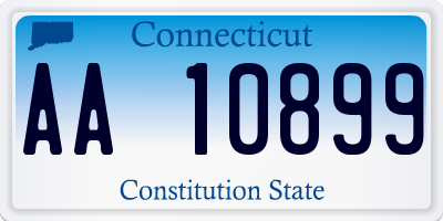 CT license plate AA10899