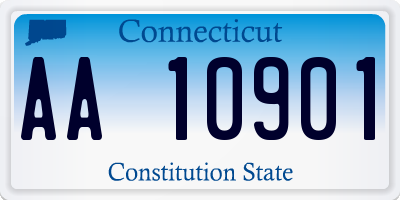 CT license plate AA10901