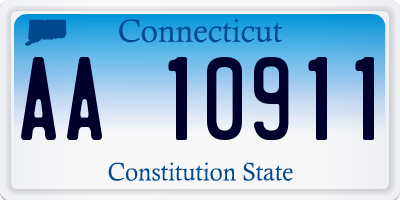 CT license plate AA10911