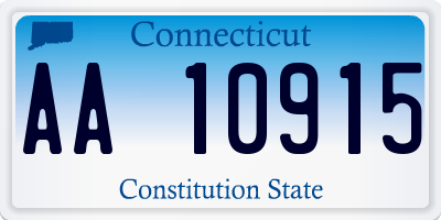 CT license plate AA10915