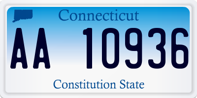CT license plate AA10936
