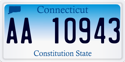 CT license plate AA10943