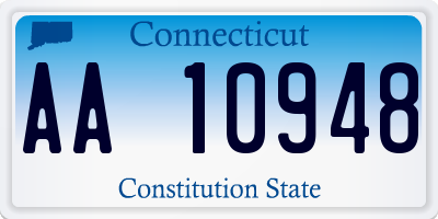 CT license plate AA10948