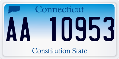 CT license plate AA10953