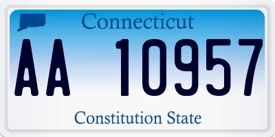 CT license plate AA10957