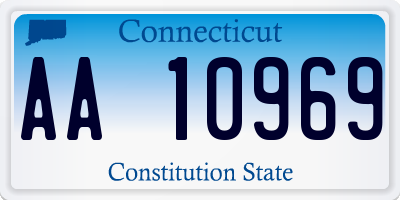 CT license plate AA10969