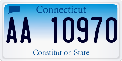 CT license plate AA10970