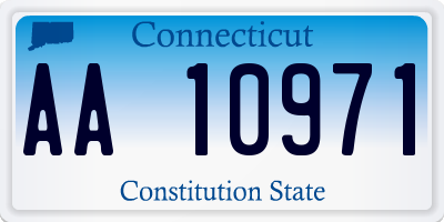 CT license plate AA10971