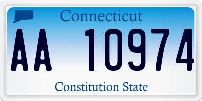 CT license plate AA10974