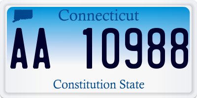 CT license plate AA10988