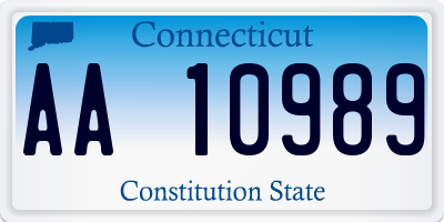 CT license plate AA10989