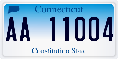 CT license plate AA11004