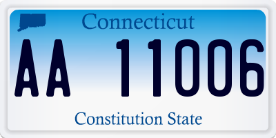 CT license plate AA11006