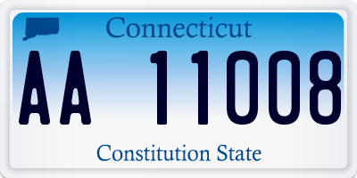 CT license plate AA11008