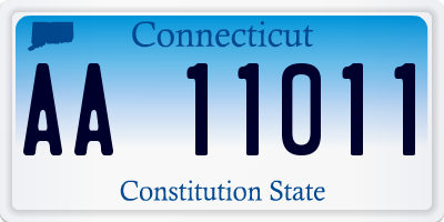 CT license plate AA11011