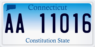 CT license plate AA11016