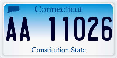 CT license plate AA11026