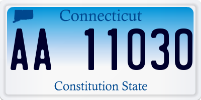 CT license plate AA11030