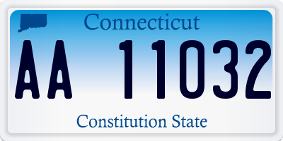 CT license plate AA11032