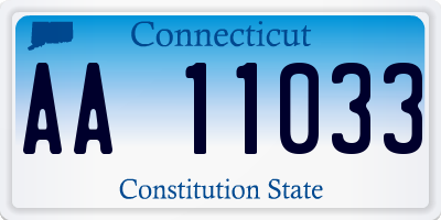 CT license plate AA11033
