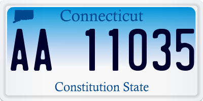 CT license plate AA11035