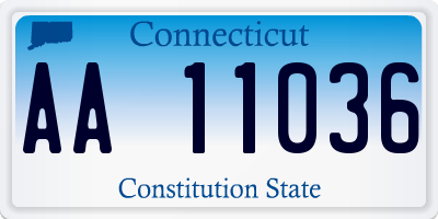 CT license plate AA11036