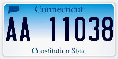 CT license plate AA11038