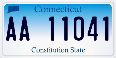 CT license plate AA11041