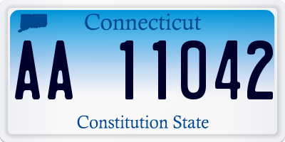 CT license plate AA11042
