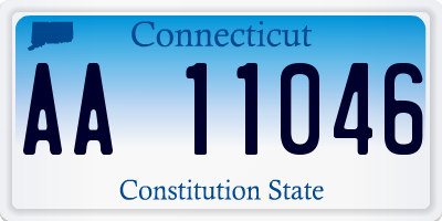 CT license plate AA11046