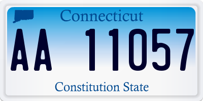 CT license plate AA11057