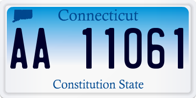 CT license plate AA11061