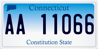 CT license plate AA11066