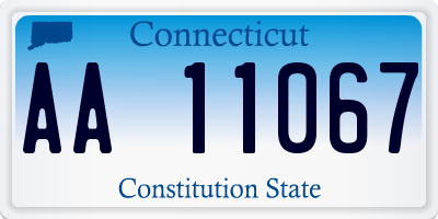 CT license plate AA11067