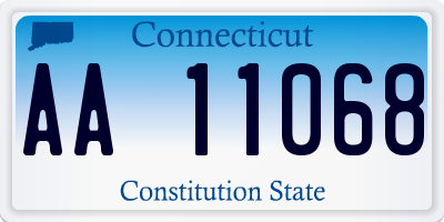 CT license plate AA11068