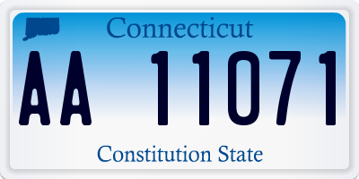 CT license plate AA11071