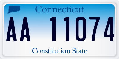 CT license plate AA11074