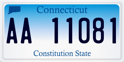 CT license plate AA11081