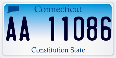 CT license plate AA11086