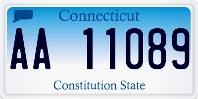 CT license plate AA11089