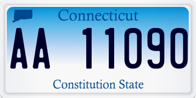 CT license plate AA11090