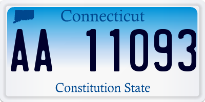 CT license plate AA11093