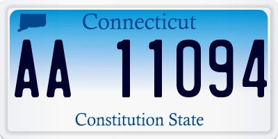 CT license plate AA11094