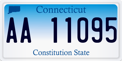 CT license plate AA11095